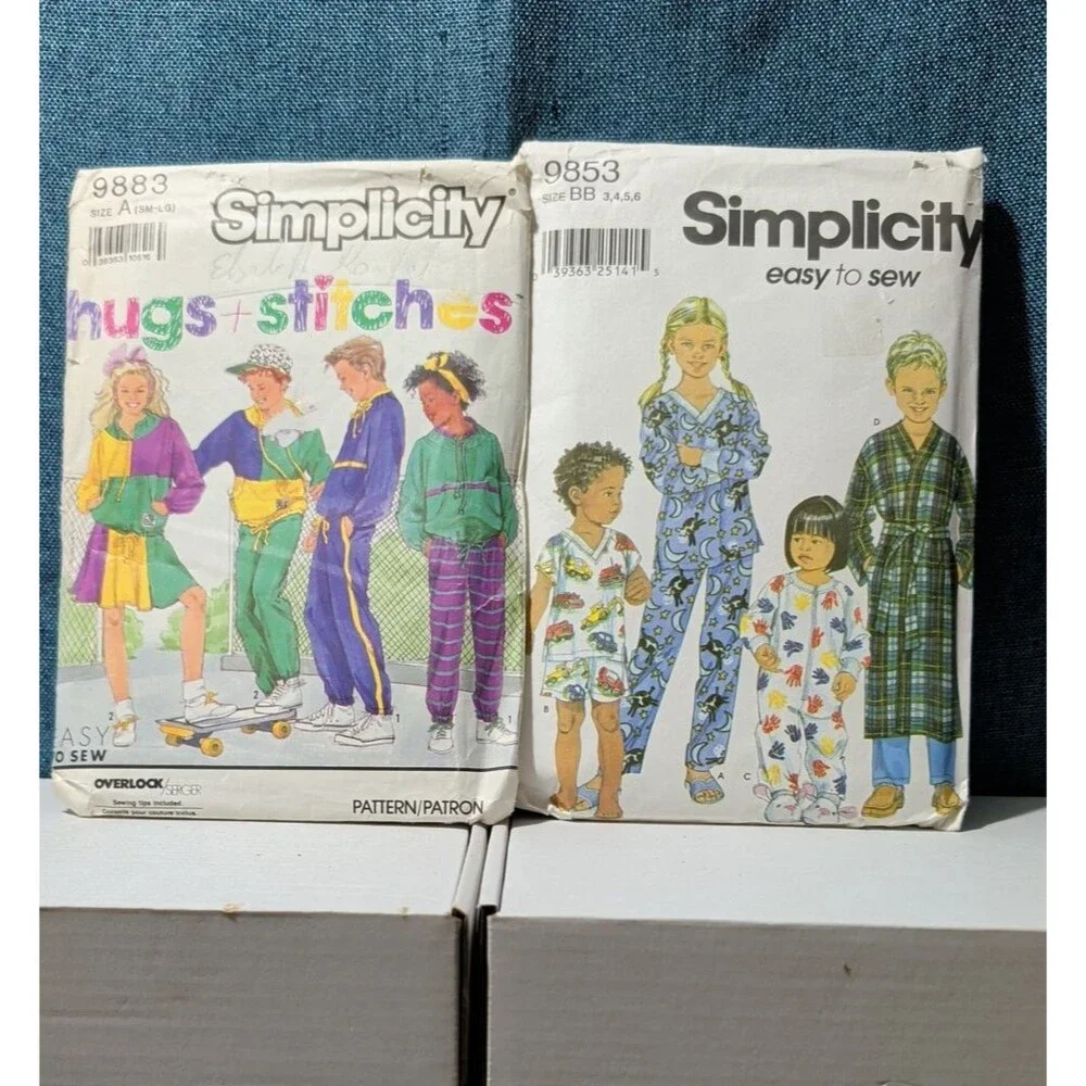 4 Sewing Patterns | Kids PJs & Retro Sweatsuits | Tote Bags | Window Valance